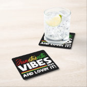 Juneteenth Vibes - Vrijheidsdag 1865 Zwarte geschi Kartonnen Onderzetters (Insitu)