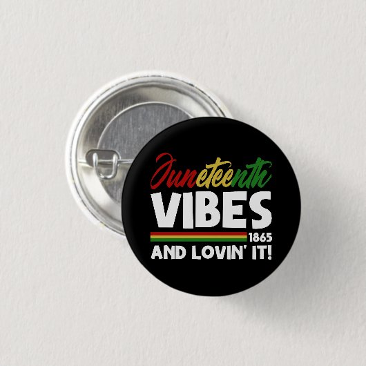 Juneteenth Vibes - Vrijheidsdag 1865 Zwarte geschi Ronde Button 3,2 Cm (Voorkant /achterkant)