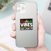 Juneteenth Vibes - Vrijheidsdag 1865 Zwarte geschi Sticker (Telefoon)