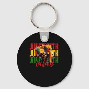 Juneteenth vibes zwarte geschiedenis vrijheid sleutelhanger