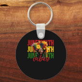 Juneteenth vibes zwarte geschiedenis vrijheid sleutelhanger (Voorkant)