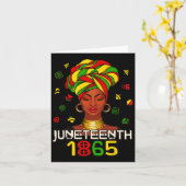 Juneteenth Vier Afro-Amerikaanse Vrijheidsdag Kaart (Gele Bloem)