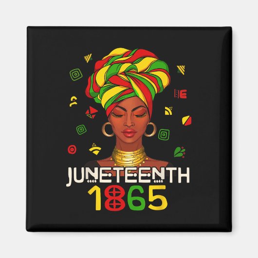 Juneteenth Vier Afro-Amerikaanse Vrijheidsdag Magneet (Voorkant)