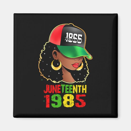 Juneteenth Vier Afro-Amerikaanse Vrijheidsdag Magneet (Voorkant)