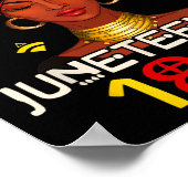Juneteenth Vier Afro-Amerikaanse Vrijheidsdag Poster (Hoek)