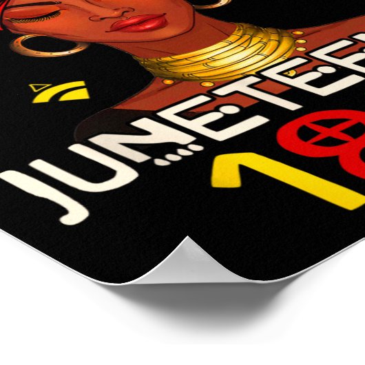 Juneteenth Vier Afro-Amerikaanse Vrijheidsdag Poster (Hoek)