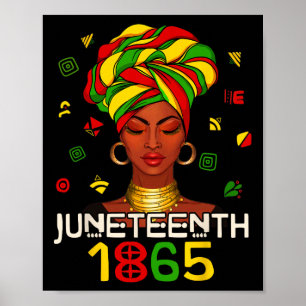 Juneteenth Vier Afro-Amerikaanse Vrijheidsdag Poster