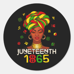 Juneteenth Vier Afro-Amerikaanse Vrijheidsdag Ronde Sticker