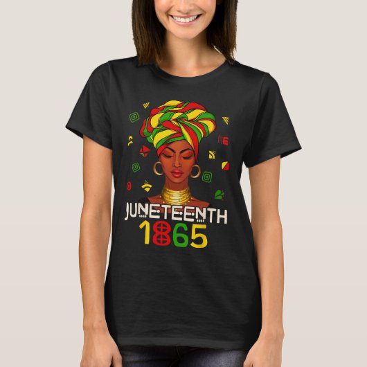 Juneteenth Vier Afro-Amerikaanse Vrijheidsdag T-shirt (Voorkant)