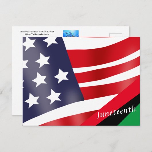 Juneteenth: Vier de Vrijheid Kaart (Voorkant / Achterkant)