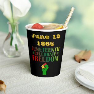 Juneteenth Vier Vrijheid Solidariteit 1865 Papieren Bekers