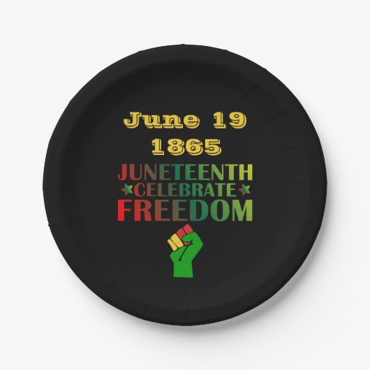 Juneteenth Vier Vrijheid Solidariteit 1865 Papieren Bordje (Voorkant)