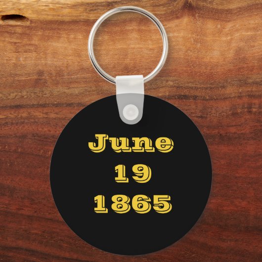 Juneteenth Vier Vrijheid Solidariteit 1865 Sleutelhanger (Achterkant)