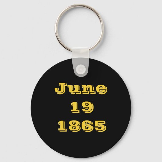 Juneteenth Vier Vrijheid Solidariteit 1865 Sleutelhanger (Achterkant)