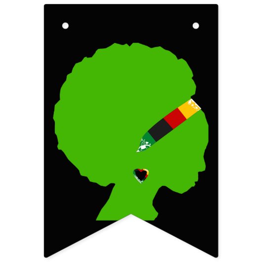 Juneteenth Vier Vrijheid Solidariteit 1865 Vlaggetjes (Tweede vlag)