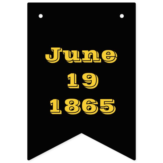 Juneteenth Vier Vrijheid Solidariteit 1865 Vlaggetjes (Eerste vlag)