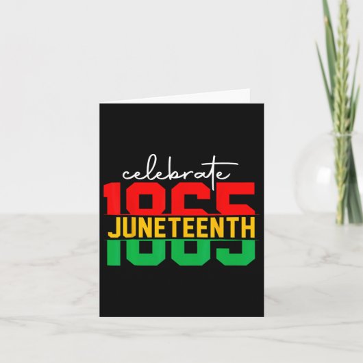 Juneteenth Vier Zwarte Vrijheid 1865 Geschiedenis  Kaart (Voorkant)