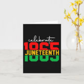 Juneteenth Vier Zwarte Vrijheid 1865 Geschiedenis  Kaart (Gele Bloem)