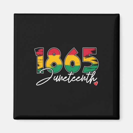 Juneteenth vier zwarte vrijheid 1865 Hart Geschied Magneet (Voorkant)