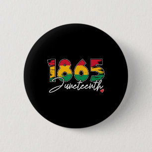 Juneteenth Vier Zwarte Vrijheid 1865 Hart Geschied Ronde Button 5,7 Cm