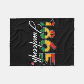 Juneteenth Vier Zwarte Vrijheid 1865 Juneteenth Fleece Deken (Voorkant (Horizontaal))