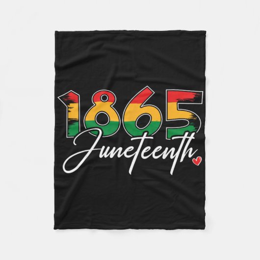 Juneteenth Vier Zwarte Vrijheid 1865 Juneteenth Fleece Deken (Voorkant)