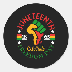 Juneteenth Vieren Black Freedom Day 1865 Clothi Ronde Sticker
