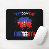 Juneteenth Vieren Vrijheid Rood Wit Blauw Gratis B Muismat (Met muis)