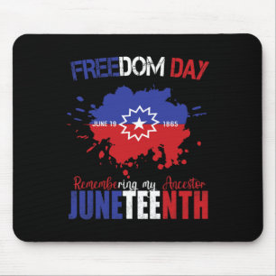 Juneteenth Vieren Vrijheid Rood Wit Blauw Gratis B Muismat