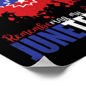 Juneteenth Vieren Vrijheid Rood Wit Blauw Gratis B Poster (Hoek)