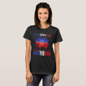 Juneteenth Vieren Vrijheid Rood Wit Blauw Gratis B T-shirt (Voorkant volledig)