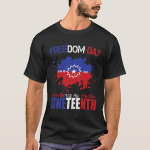 Juneteenth Vieren Vrijheid Rood Wit Blauw Gratis B T-shirt