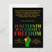 Juneteenth Vieren Vrijheid Solidariteit Evenement Feestdagenkaart (Voorkant / Achterkant)