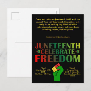 Juneteenth Vieren Vrijheid Solidariteit Evenement Feestdagenkaart