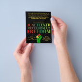 Juneteenth Vieren Vrijheid Solidariteit Evenement Flyer (Hand)
