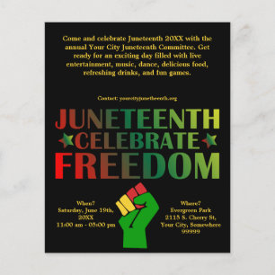 Juneteenth Vieren Vrijheid Solidariteit Evenement Flyer