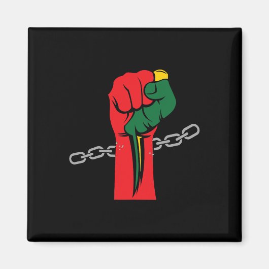 Juneteenth Viering 1865 Juneteenth Afro Amerika Magneet (Voorkant)