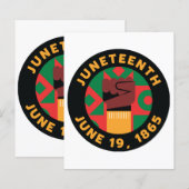 Juneteenth-viering Herdenking van vrijheid en (Voorkant / Achterkant)