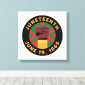 Juneteenth-viering Herdenking van vrijheid en Canvas Afdruk (Insitu (Houten vloer))