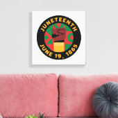 Juneteenth-viering Herdenking van vrijheid en Canvas Afdruk (Insitu (Woonkamer))