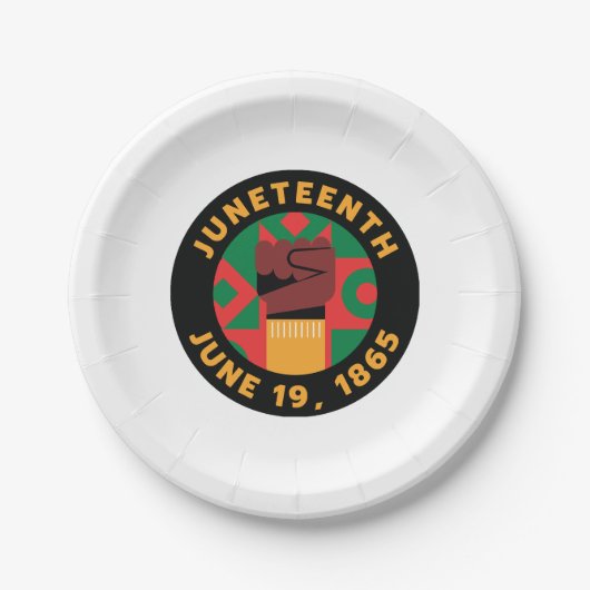 Juneteenth-viering Herdenking van vrijheid en Papieren Bordje (Voorkant)