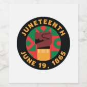 Juneteenth-viering Herdenking van vrijheid en Wijn Etiket (Enkel label)