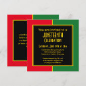 JUNETEENTH Viering Uitnodiging (Voorkant / Achterkant)