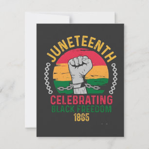 Juneteenth viering van de zwarte vrijheid 1865 notitiekaartje
