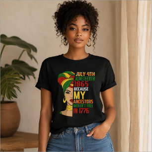 Juneteenth viering van de zwarte vrijheid 1865 t-shirt