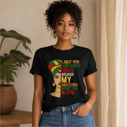 Juneteenth viering van de zwarte vrijheid 1865 t-shirt