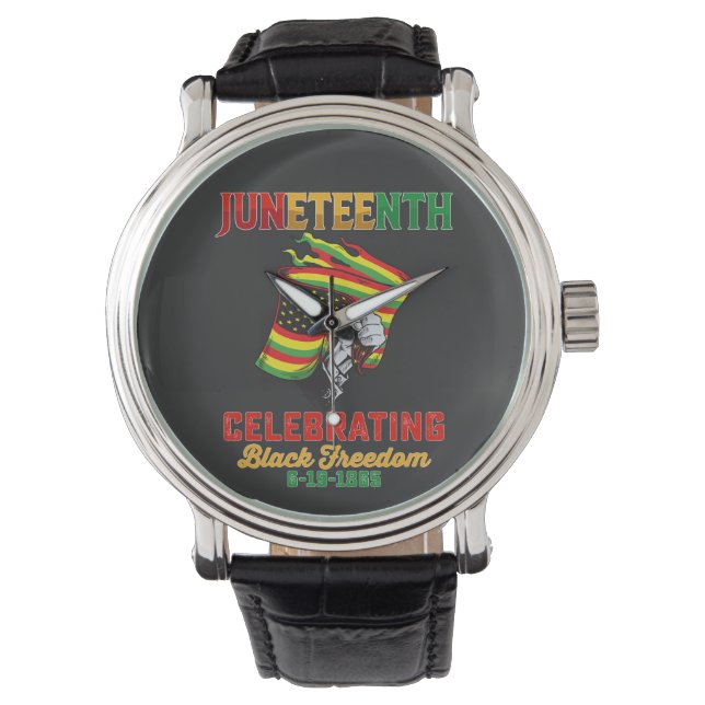 Juneteenth Viering van de Zwarte Vrijheid 6 19 186 Horloge (Voorkant)