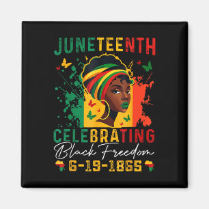 Juneteenth Viering van de Zwarte Vrijheid Juneteen Magneet