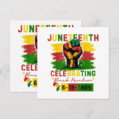 Juneteenth Viering van de Zwarte Vrijheid Zwarte G Kaart (Voorkant / Achterkant)