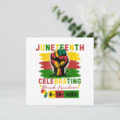 Juneteenth Viering van de Zwarte Vrijheid Zwarte G Kaart (Staand voorkant)